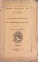 Directions For Collecting, Preserving and Transporting Specimens: Cover