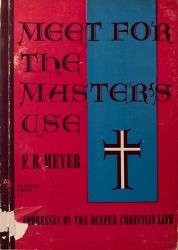 Meet for the Master's Use: Cover
