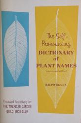 Self-Pronouncing Dictionary of Plant Names: Cover