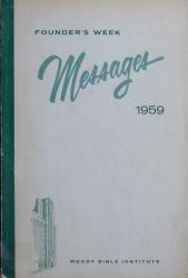FOUNDER'S WEEK MESSAGES - 1959: Cover