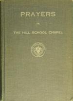 Prayers in the Hill School Chapel; Cover