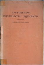 Lectures on Differential Equations: Cover