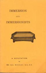 Immersion and Immersionists: Cover
