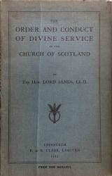 Order and Conduct of Divine Service in the Church of Scotland: Cover