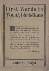 First Words to Young Christians: Cover