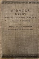 Sermons by the Rev. Frederick W. Robertson: Cover