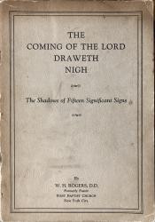 Coming of the Lord Draweth Nigh: Cover