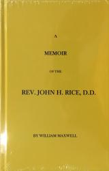 Memoir of the Rev. John H. Rice, D.D.: Cover