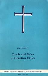 Deeds and Rules in Christian Ethics: Cover