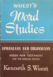 Word Studies: Ephesians and Colossians: Cover
