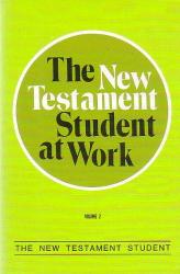 New Testament Student at Work: Cover