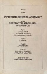 Minutes of the Fifteenth General Assembly of the PCA: Cover