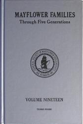 Mayflower Families Through Five Generations Volume Nineteen: Cover